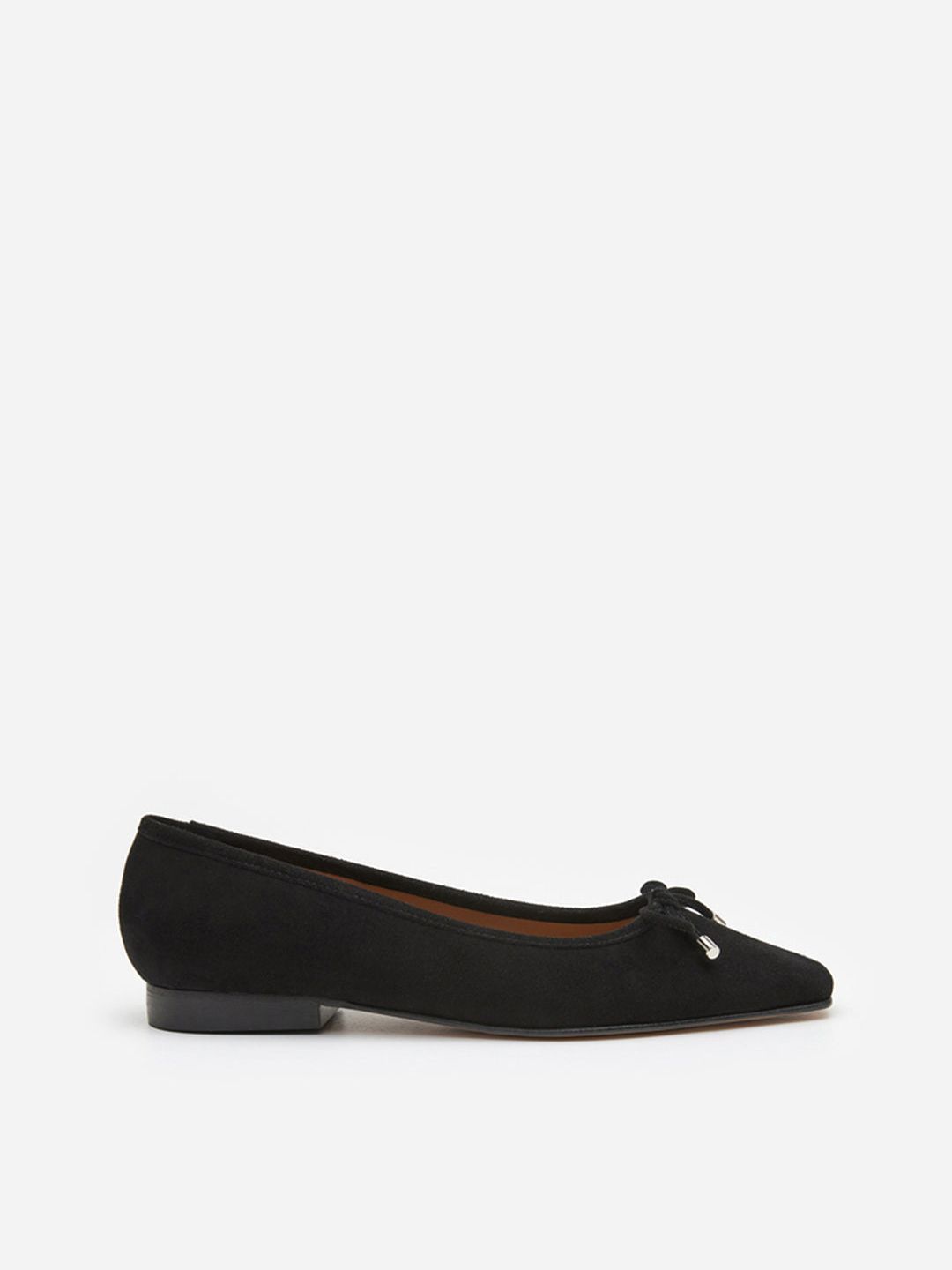 Flattered Monica Suede Black Ballet flats