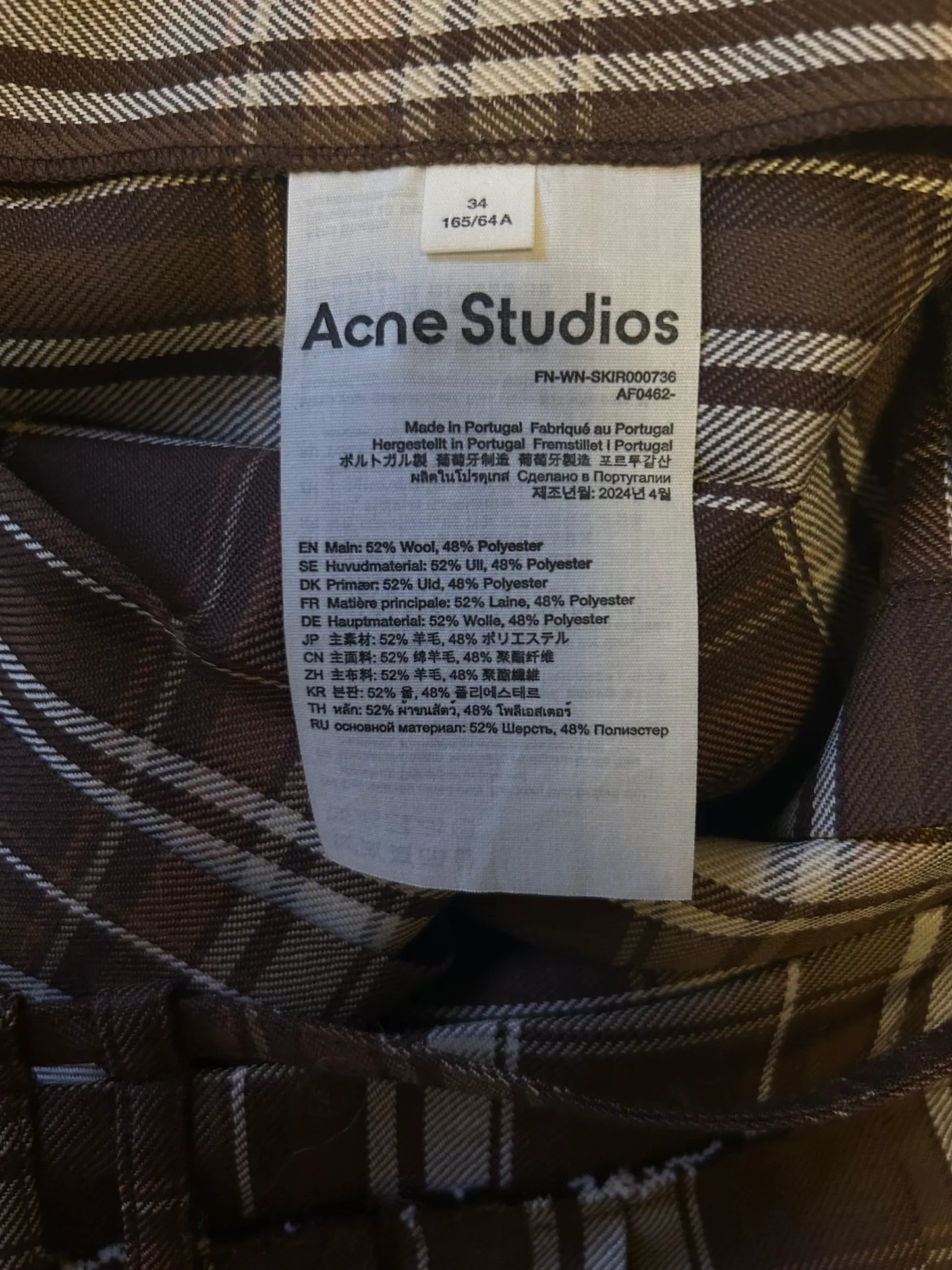 Acne Studios Pleated Skirt