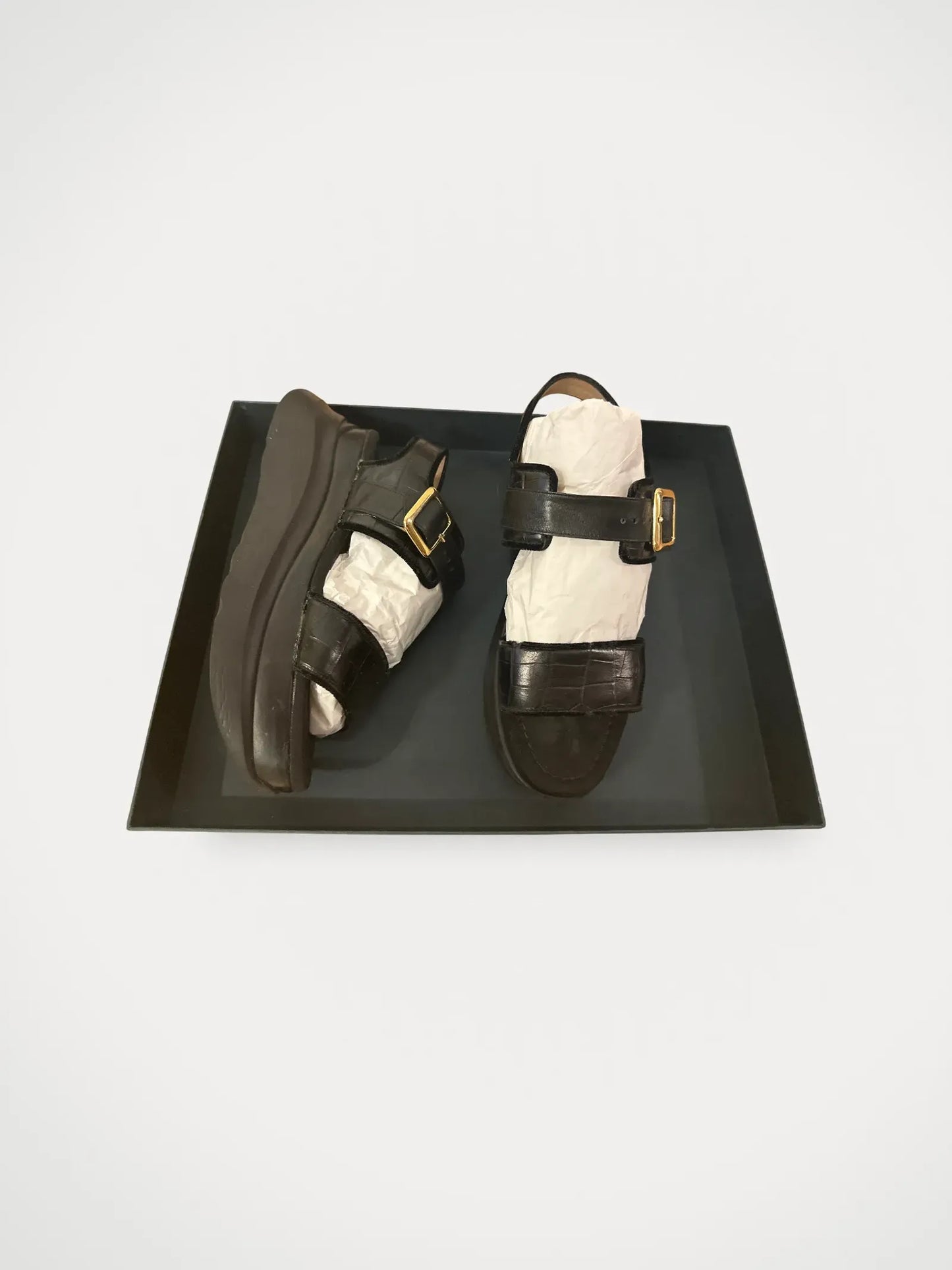 Mulberry Track Sporty-skinnsandaler