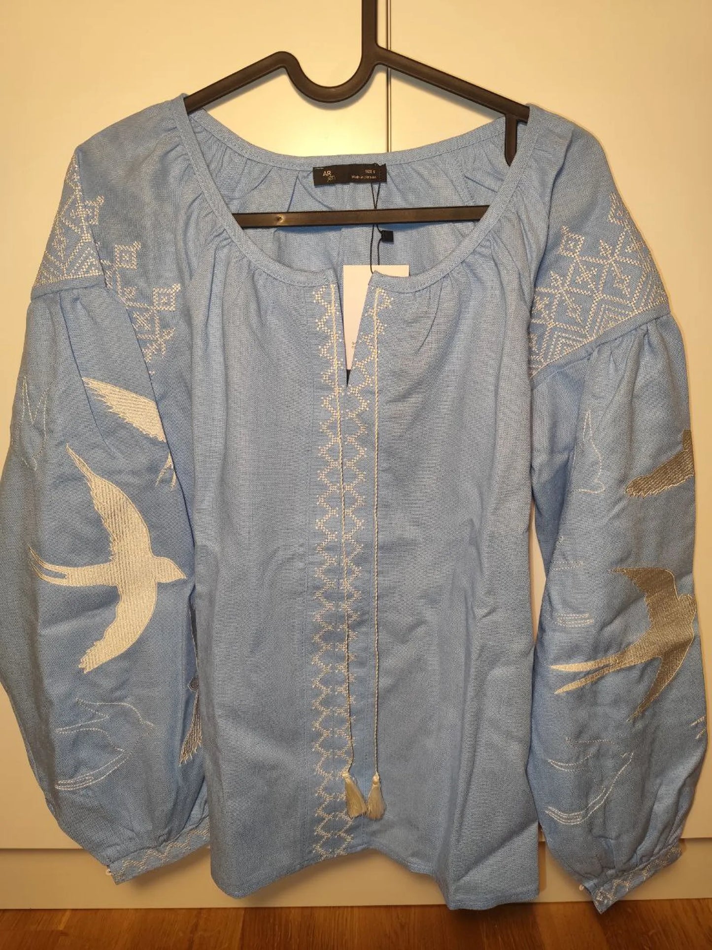 Arjen Broderad-linneblus NWT