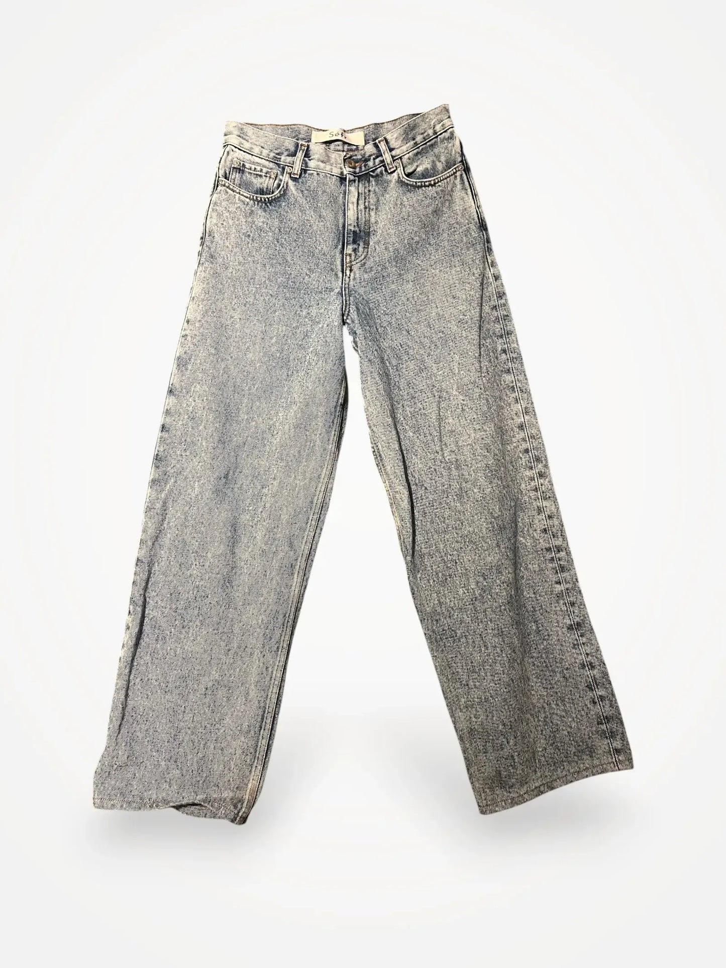 Séfr Wide Cut Heavy Marble Jeans