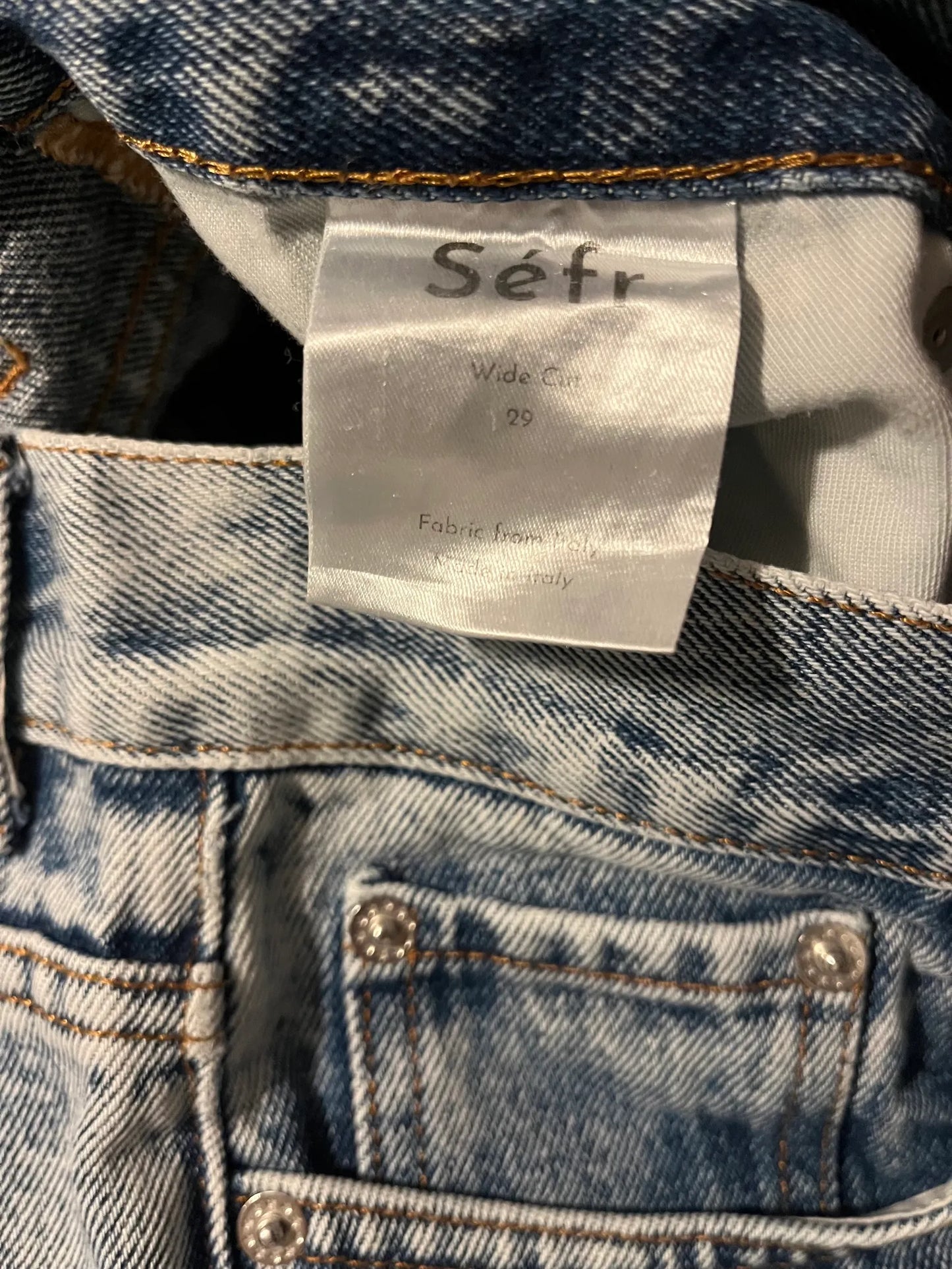 Séfr Wide Cut Heavy Marble Jeans