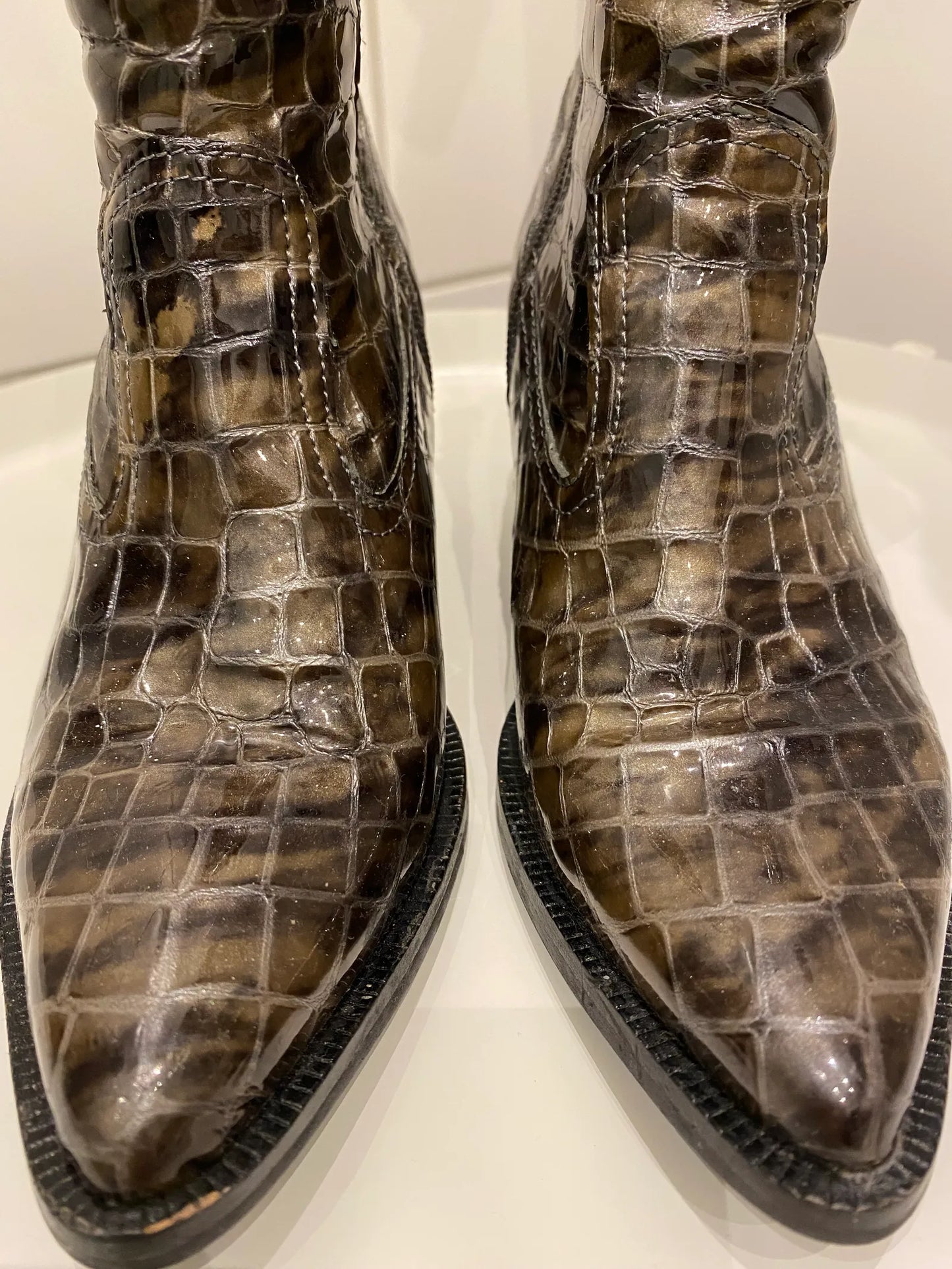 Scotch & Soda Abbey Leather Snake-effect Ankle Boots