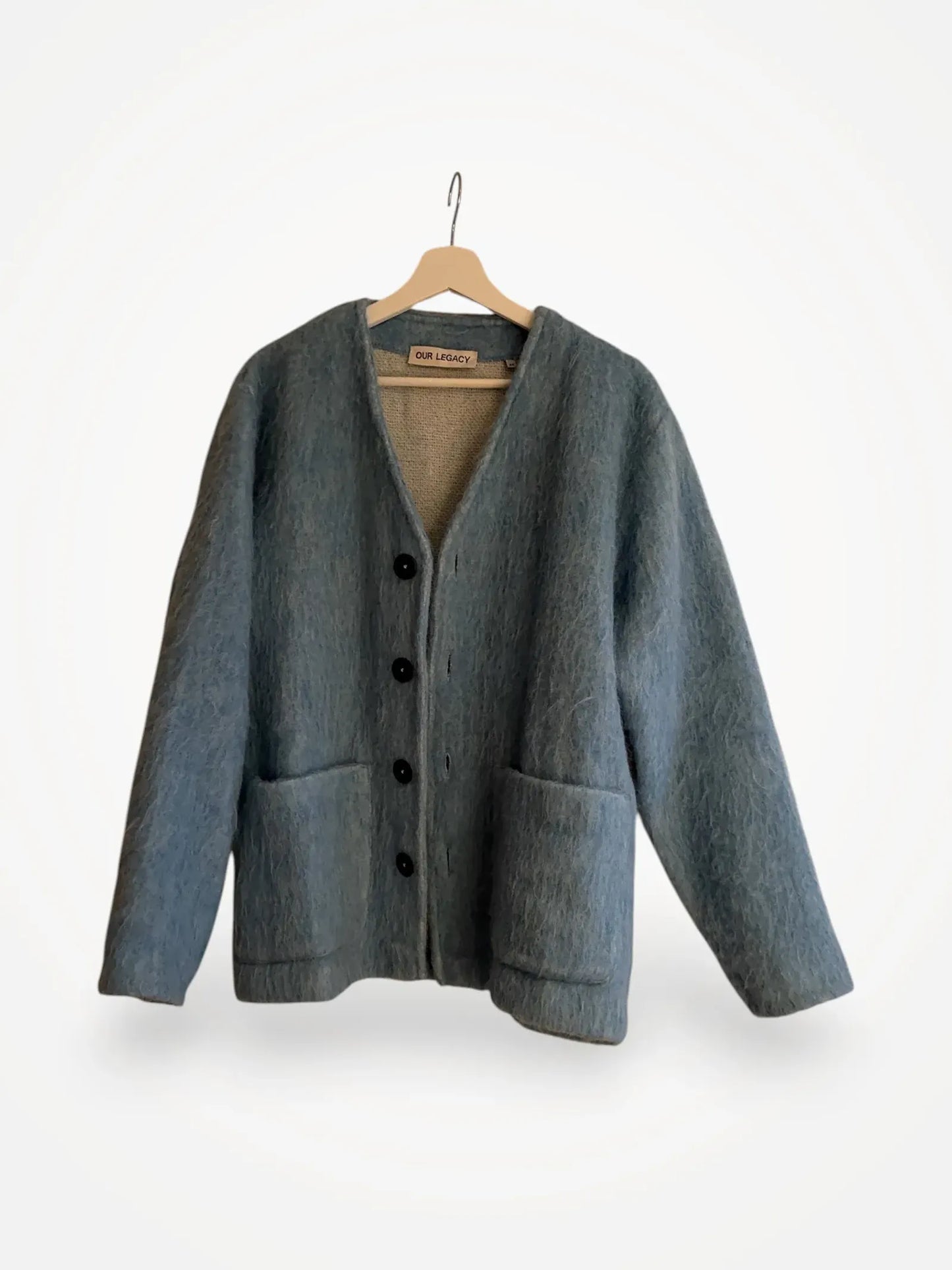 Our Legacy Unisex Baby Blue Mohair Cardigan