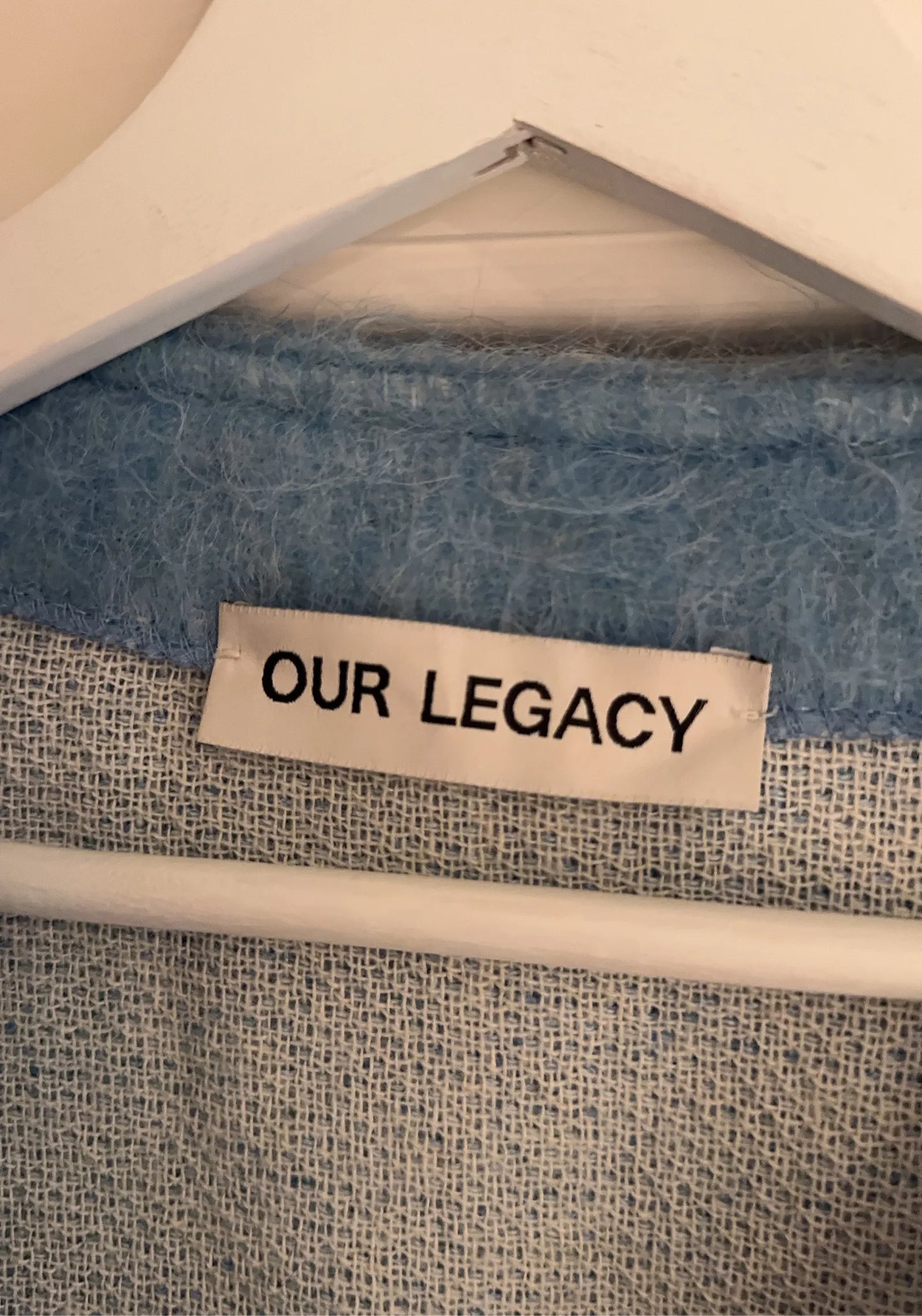 Our Legacy Unisex Baby Blue Mohair Cardigan