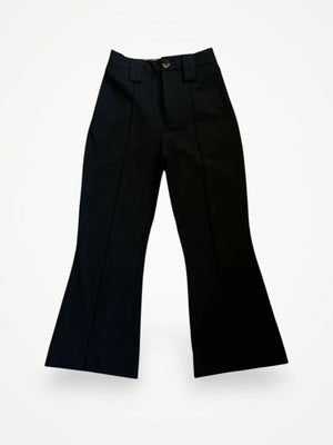 Ganni Striped - Black Trousers