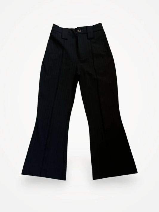 Ganni Striped - Black Trousers