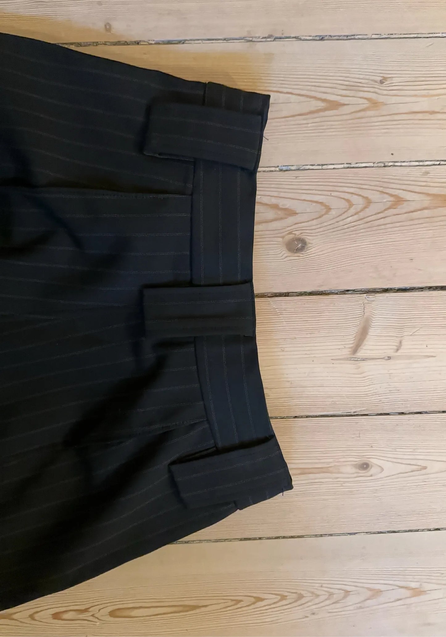 Ganni Striped - Black Trousers