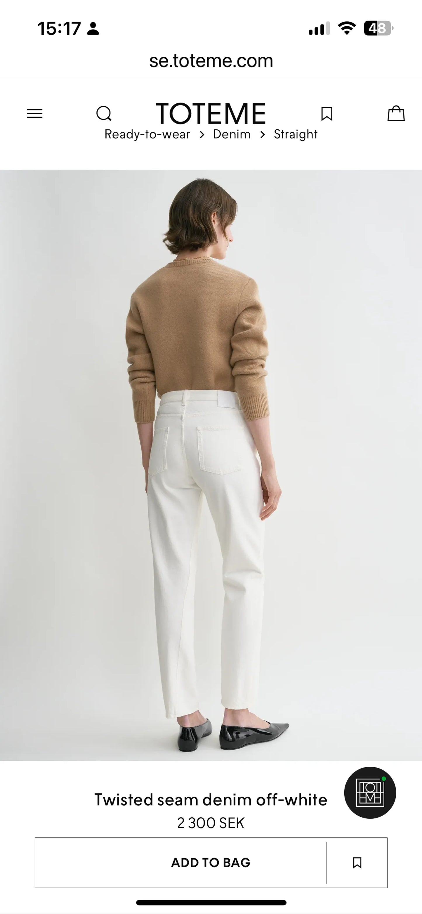 Toteme Twisted Seam-jeans