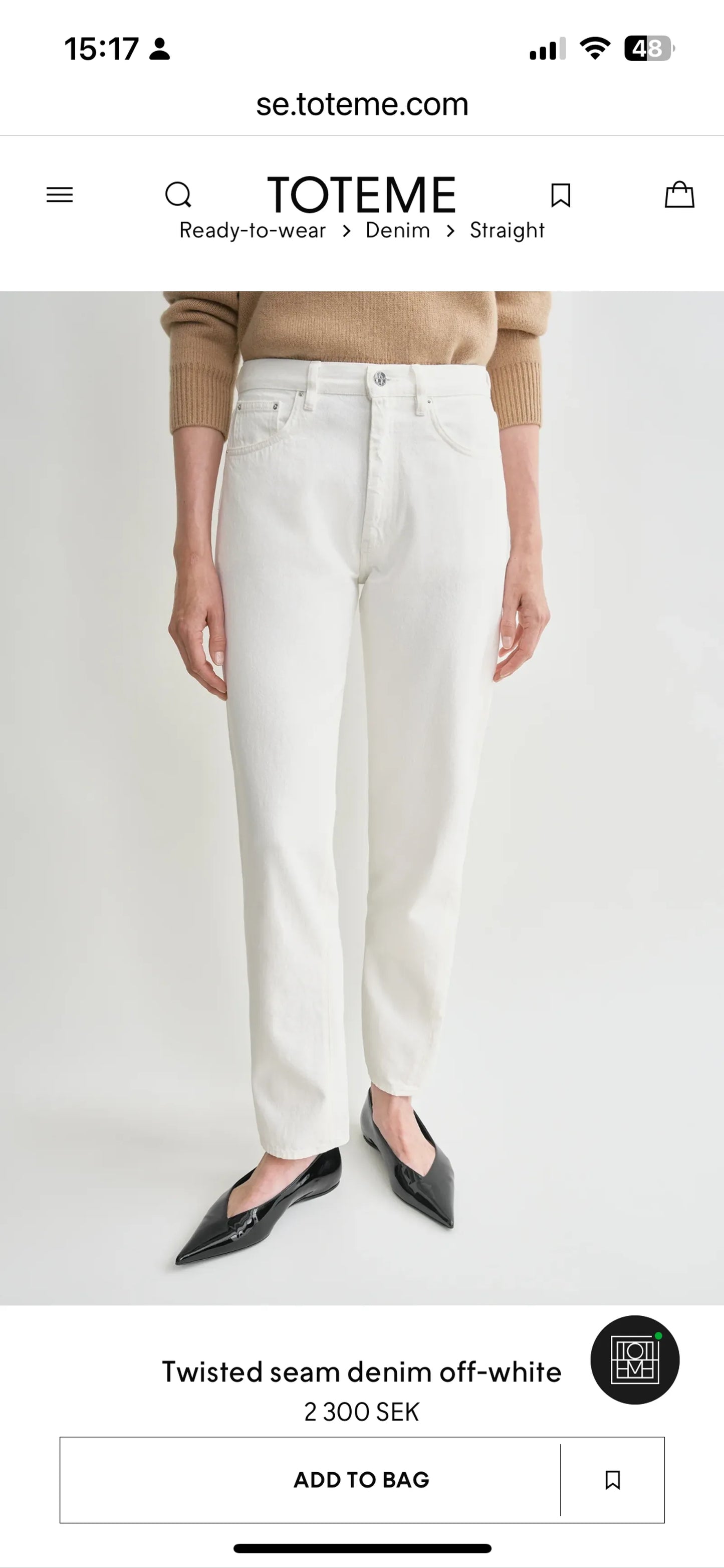 Toteme Twisted Seam-jeans