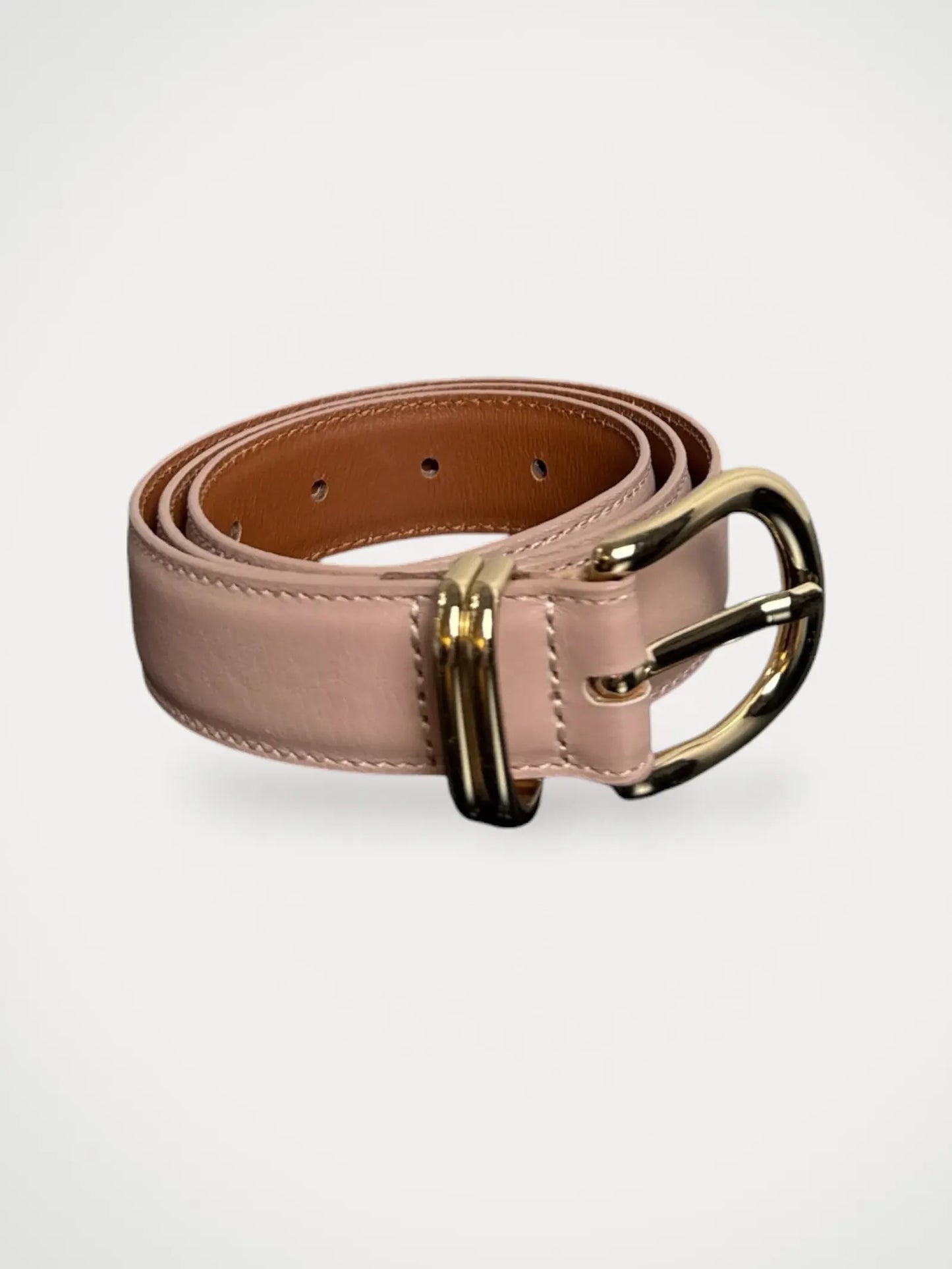 Flattered Beatrice Belt Leather Rose-skinnbälte NWOT