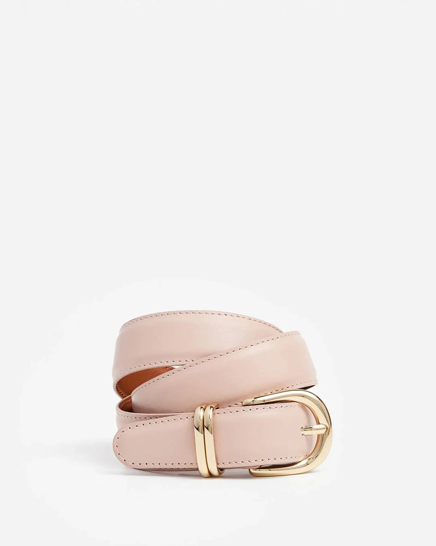 Flattered Beatrice Belt Leather Rose-skinnbälte NWOT