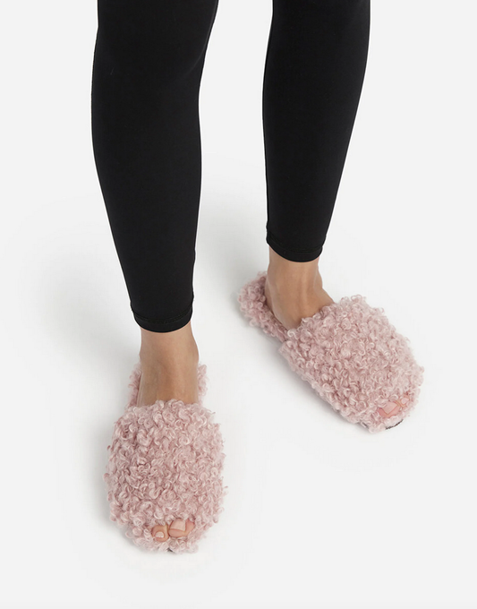 Flattered Livia Pink Pile-ullsandaler NWT