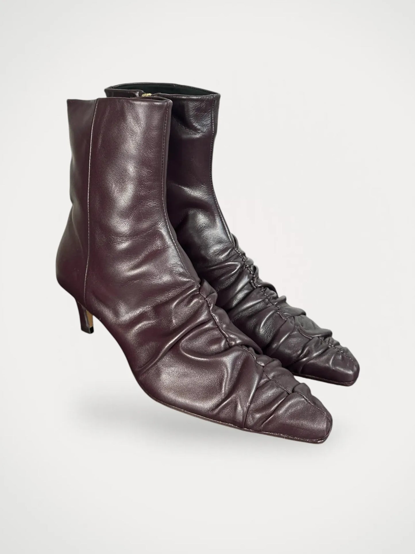 Flattered Minna Leather Burgundy-skinnboots