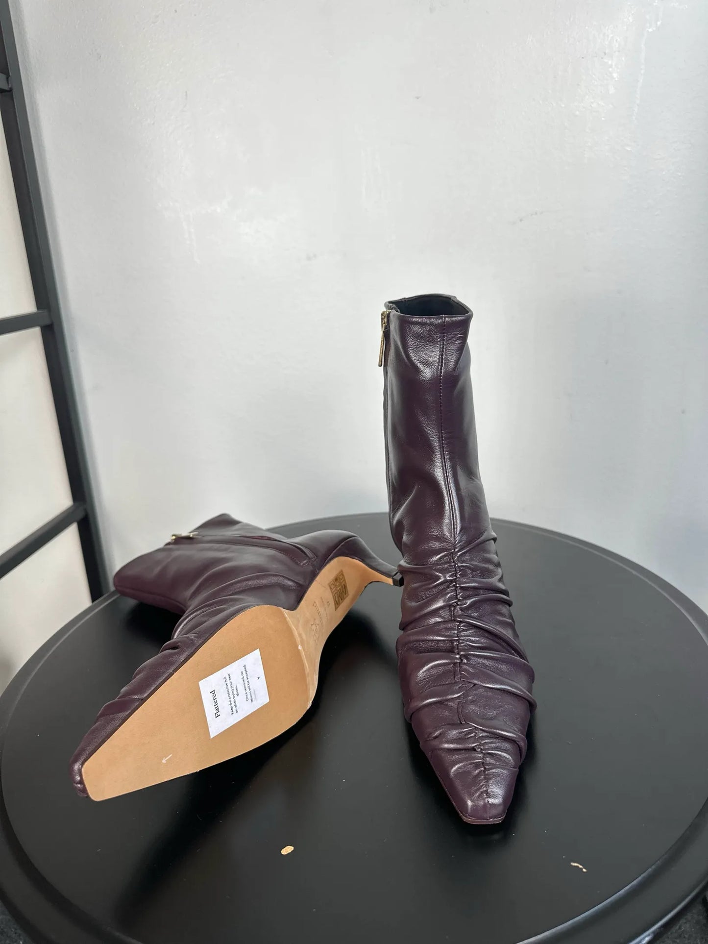 Flattered Minna Leather Burgundy-skinnboots