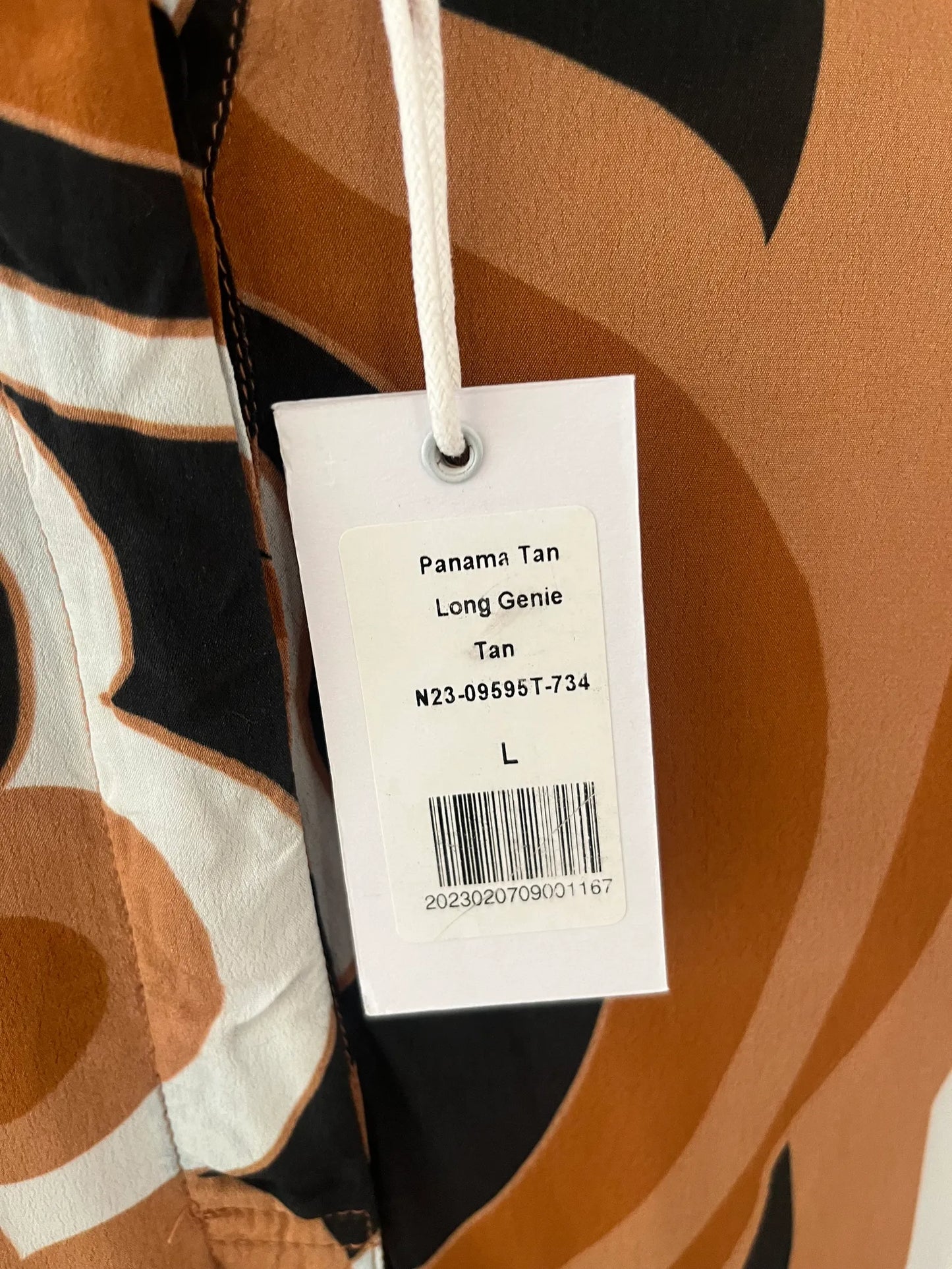 One Season Panama Tan Long Genie-klänning NWT