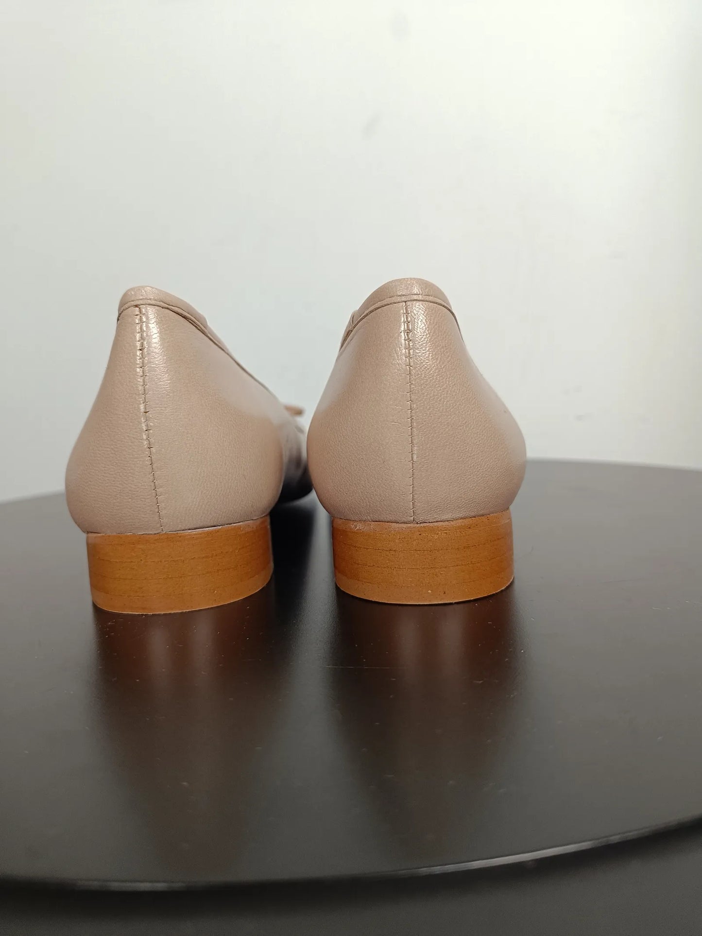 Flattered Monica Leather Beige-skinnballerinaskor NWOT