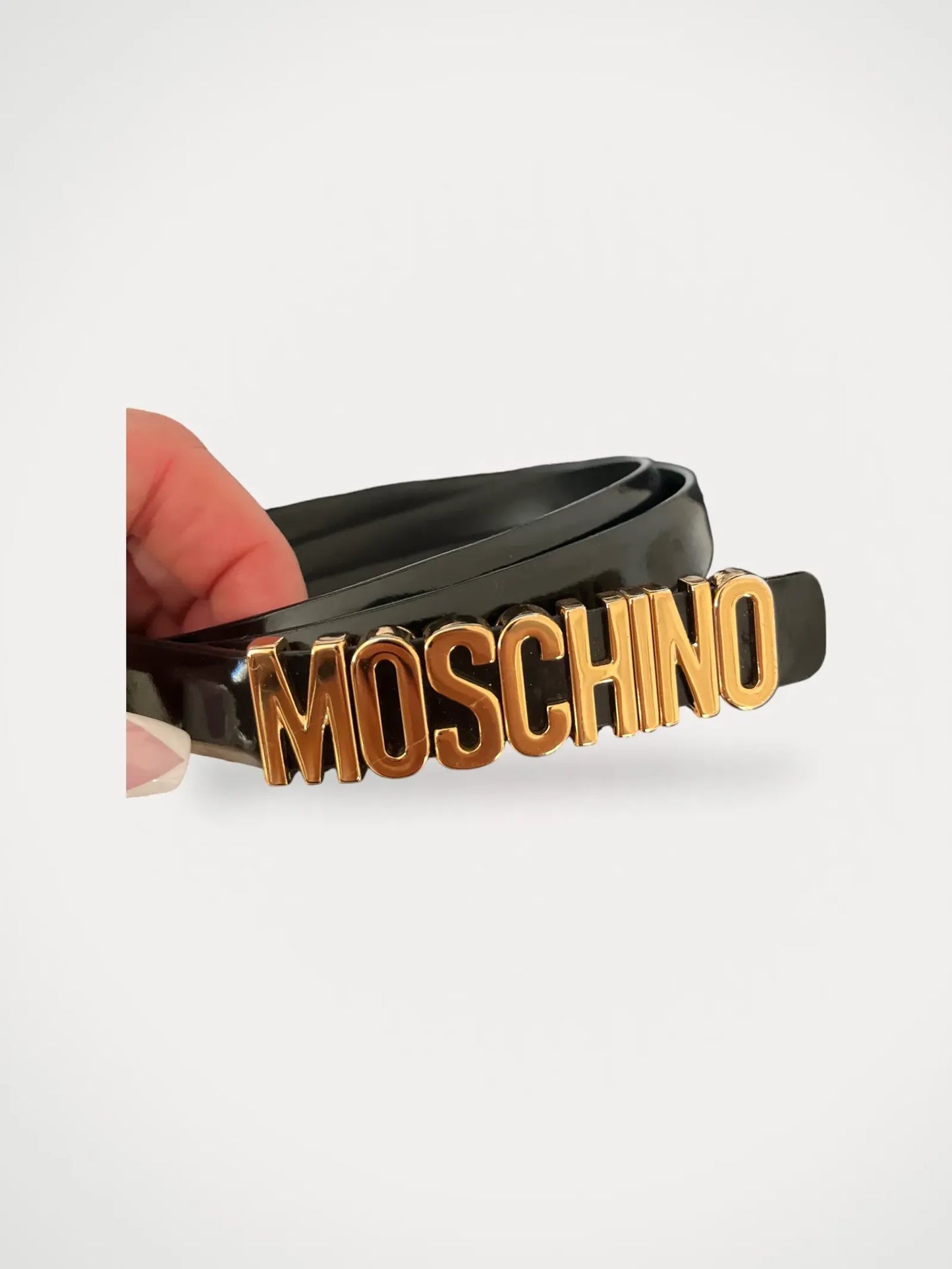 Love Moschino-skinnbälte