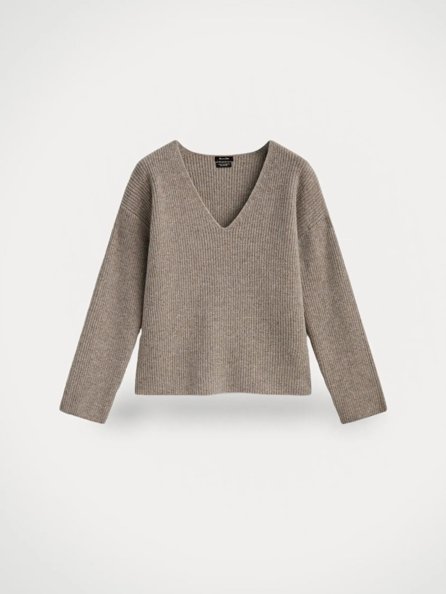 Massimo Dutti Wool Cashmere Purl Knit-ulltopp