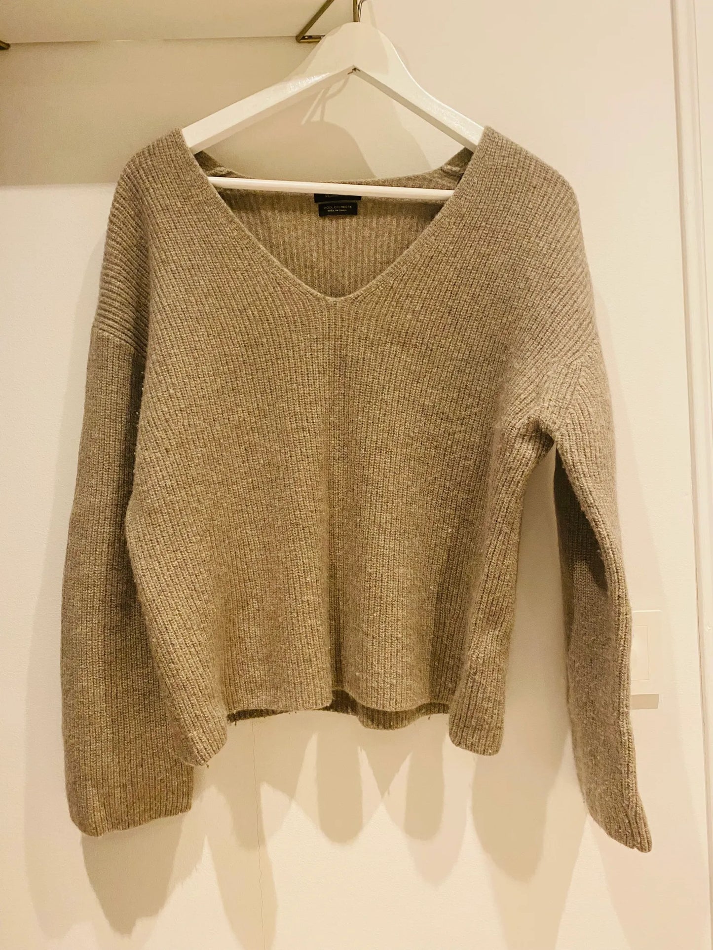 Massimo Dutti Wool Cashmere Purl Knit-ulltopp