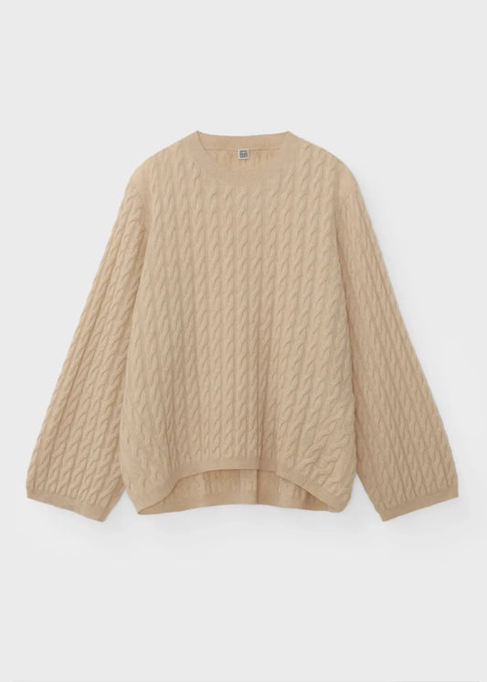 Toteme Signature Cashmere Cable Knit-kashmirtröja