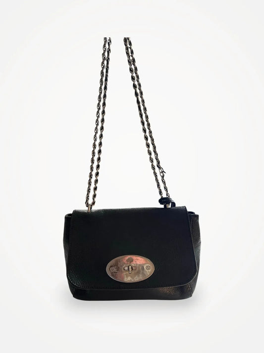 Mulberry Lily Glossy Goat Black Handbag