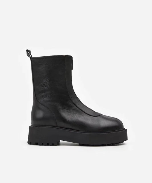 Flattered Alma Leather Black-skinnkängor NWT