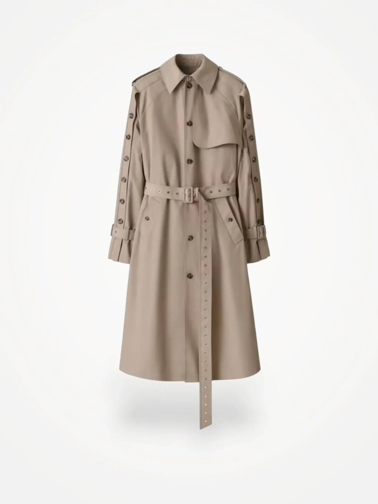 H&M x Rokh Button Detail Twill Trench-trenchcoat