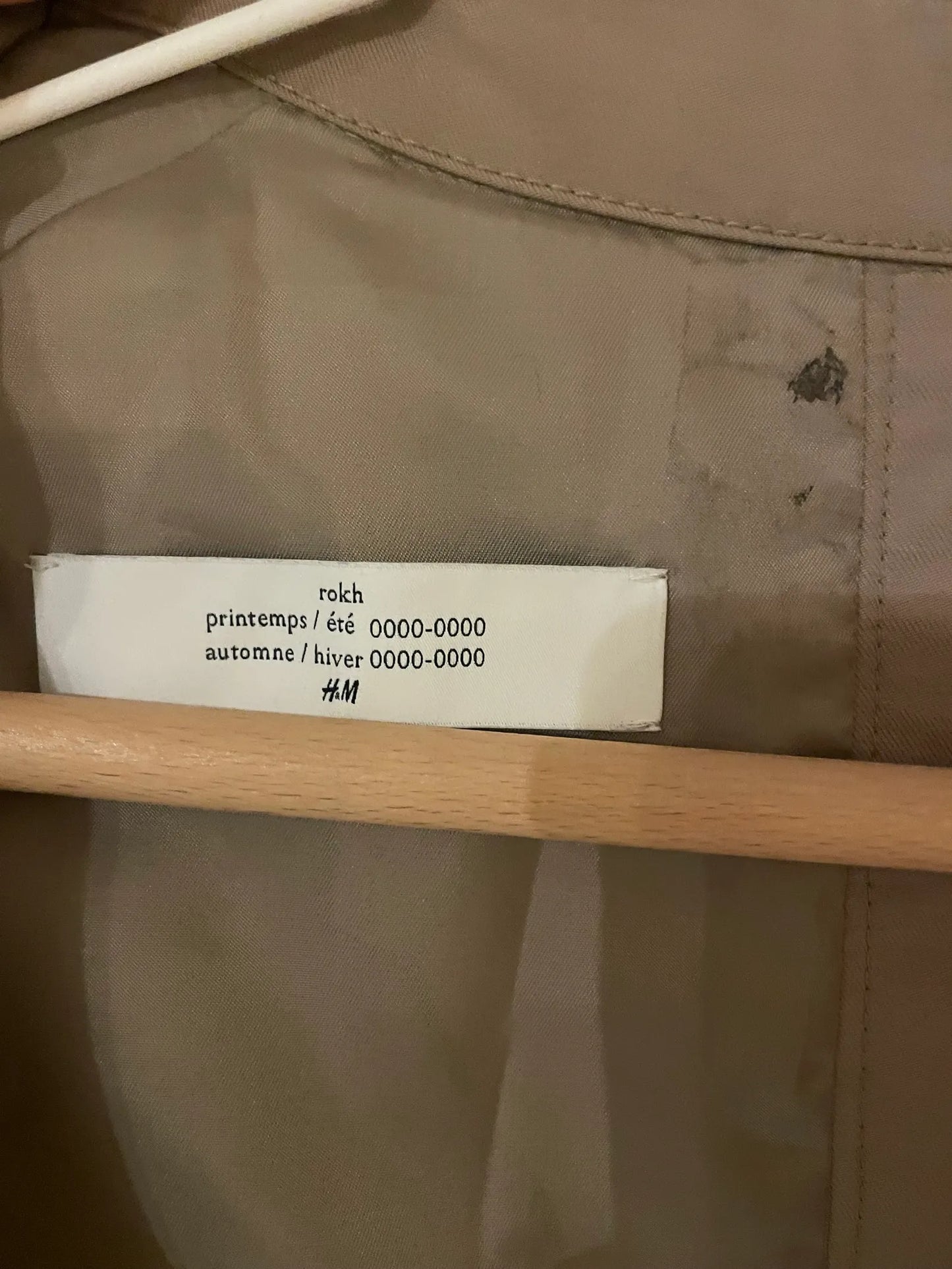 H&M x Rokh Button Detail Twill Trench-trenchcoat