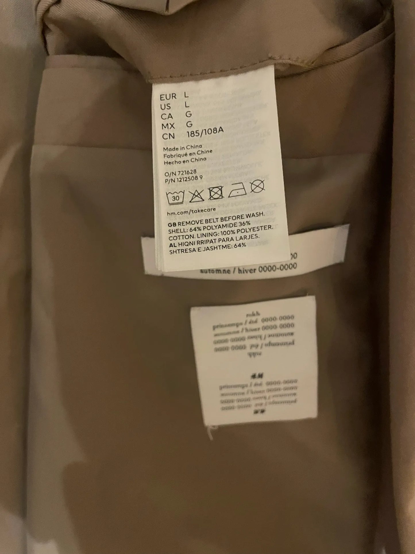 H&M x Rokh Button Detail Twill Trench-trenchcoat