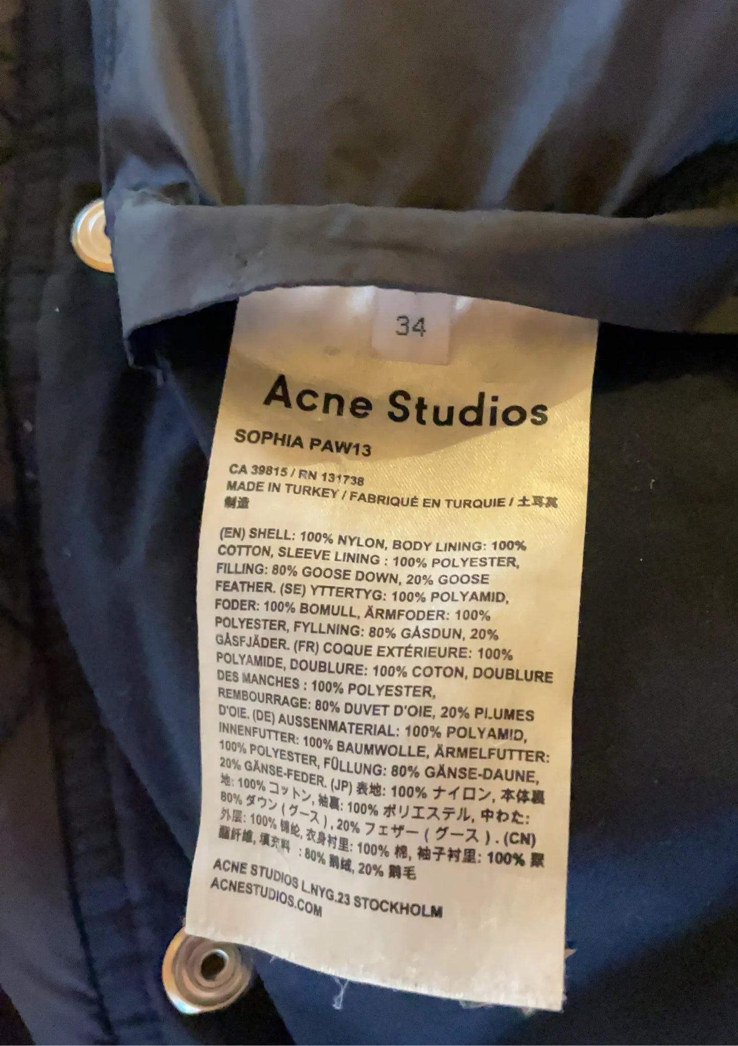 Acne Studios Sophia Puffer jacket