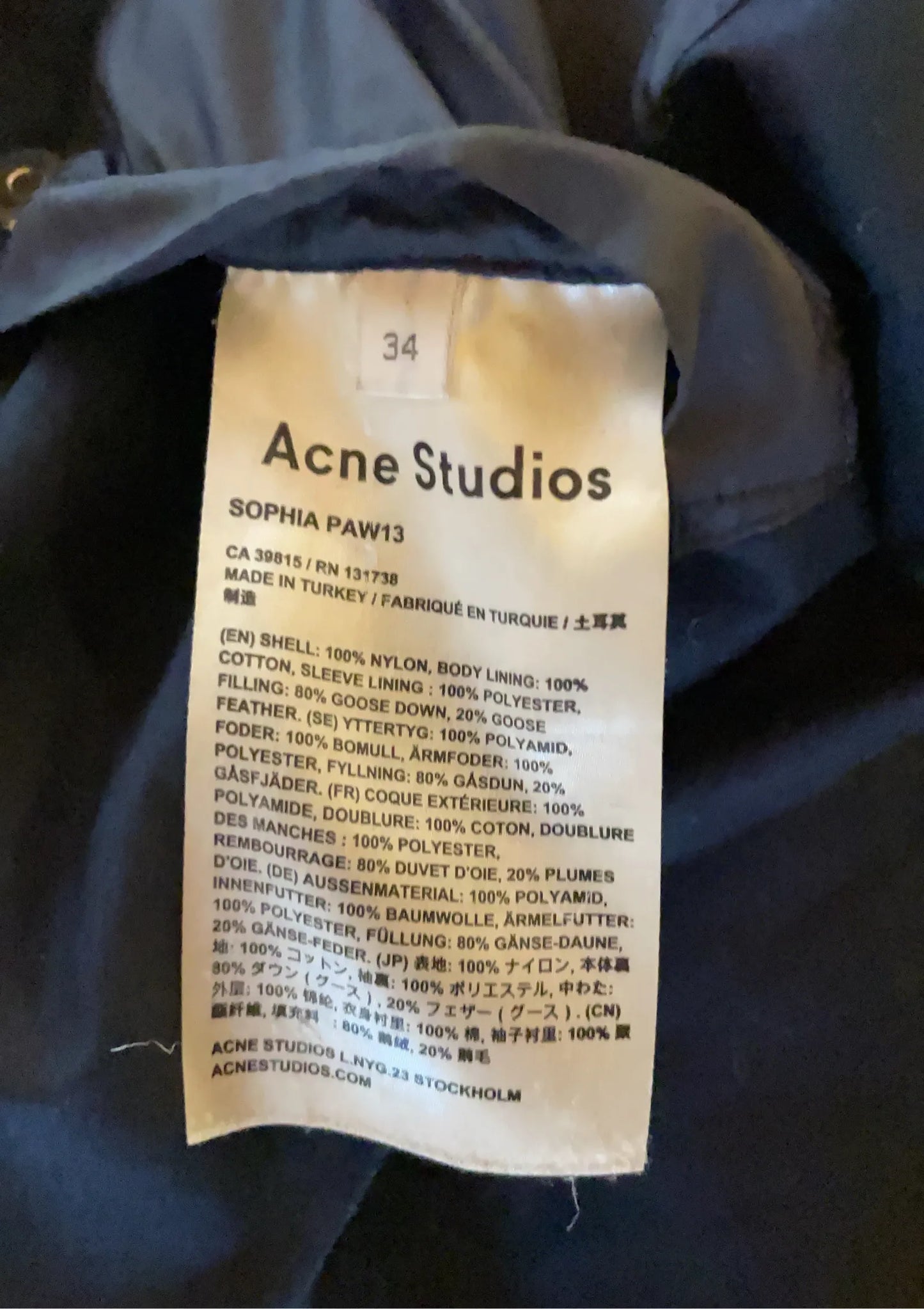 Acne Studios Sophia Puffer jacket