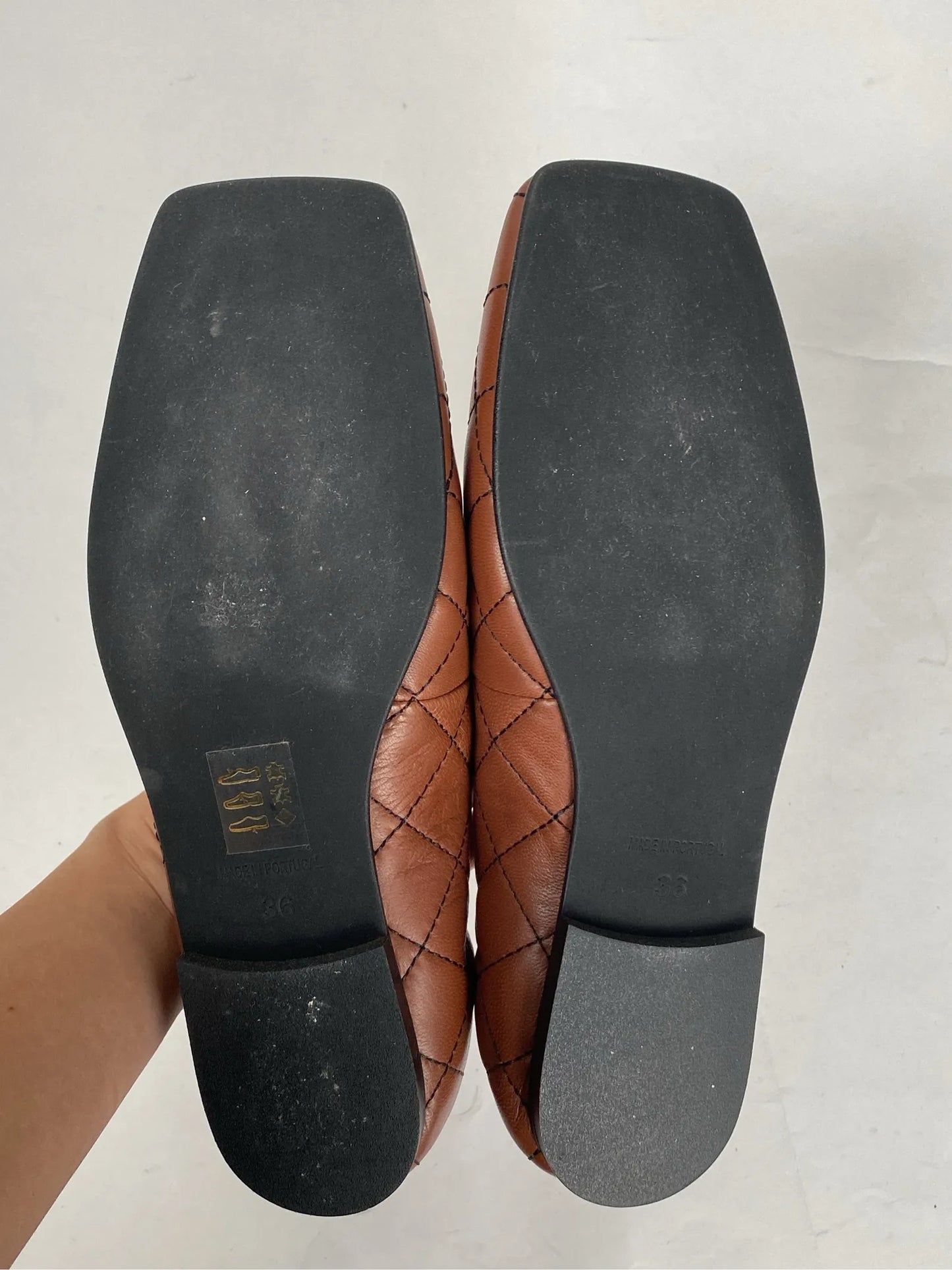 Blankens The Leah Quilted Brown Ballet flats