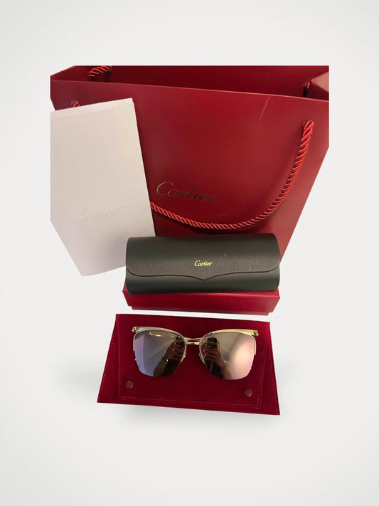 Cartier Eye Eyeliner Scgf 59x16 Pg Mirror Sunglasses