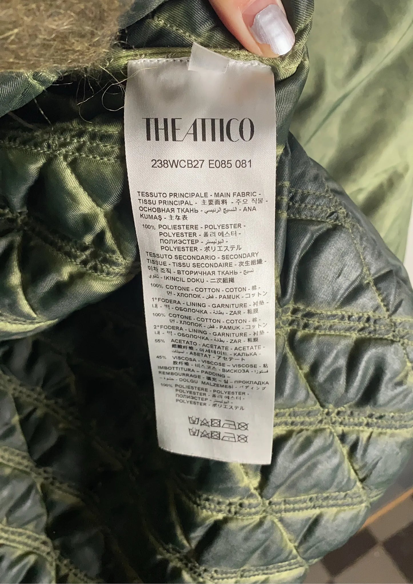 The Attico Military Green Short Coat-dunjacka