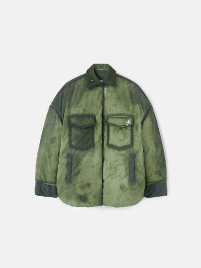 The Attico Military Green Short Coat Puffer jacket