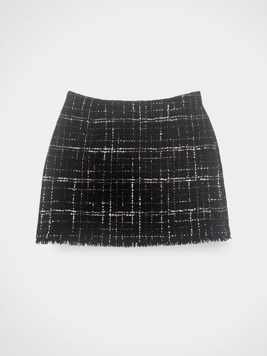 Tweed mini skirt-ullkjol