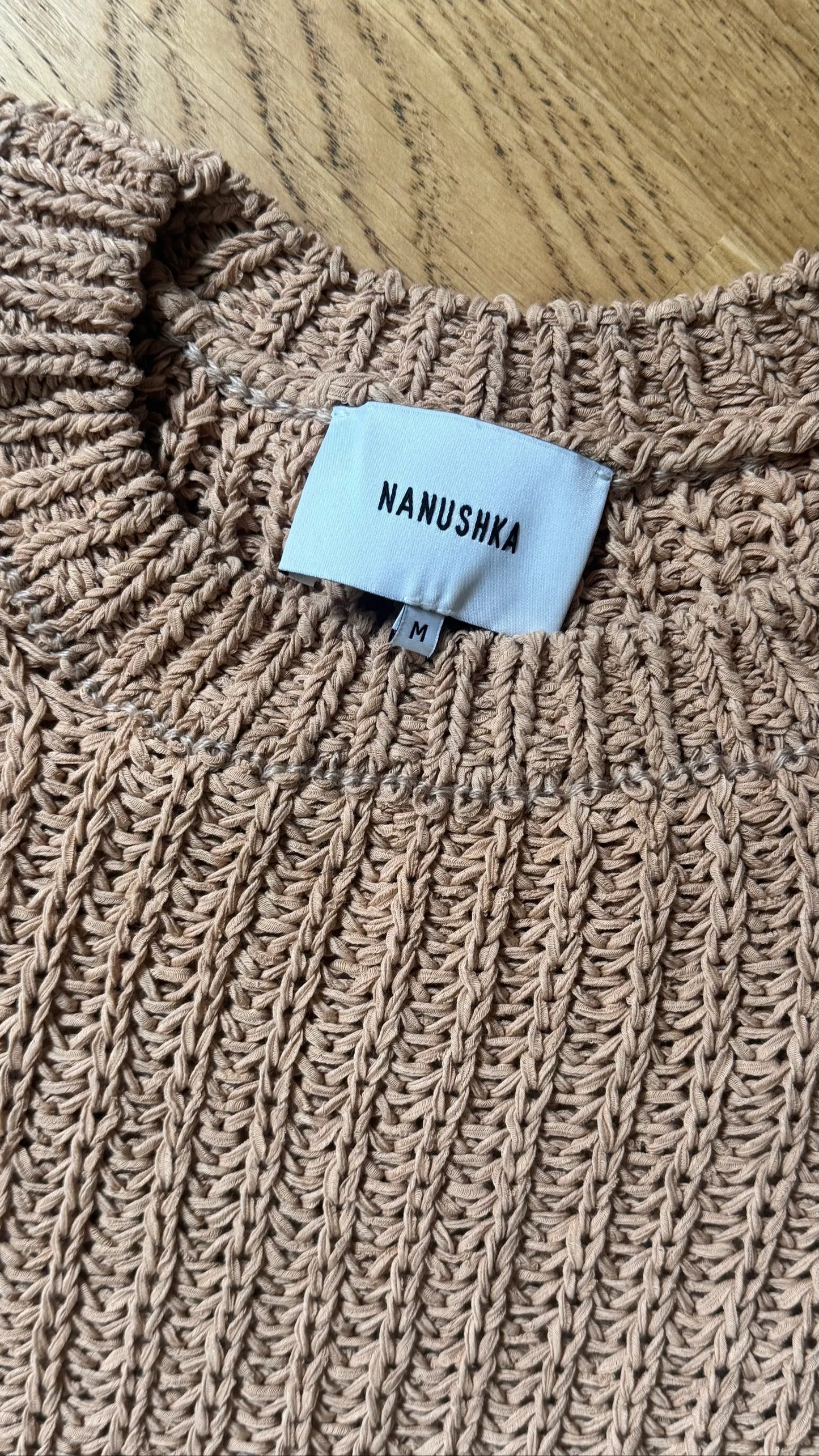 Nanushka Rodi Assymetric Cotton Knit Sweater