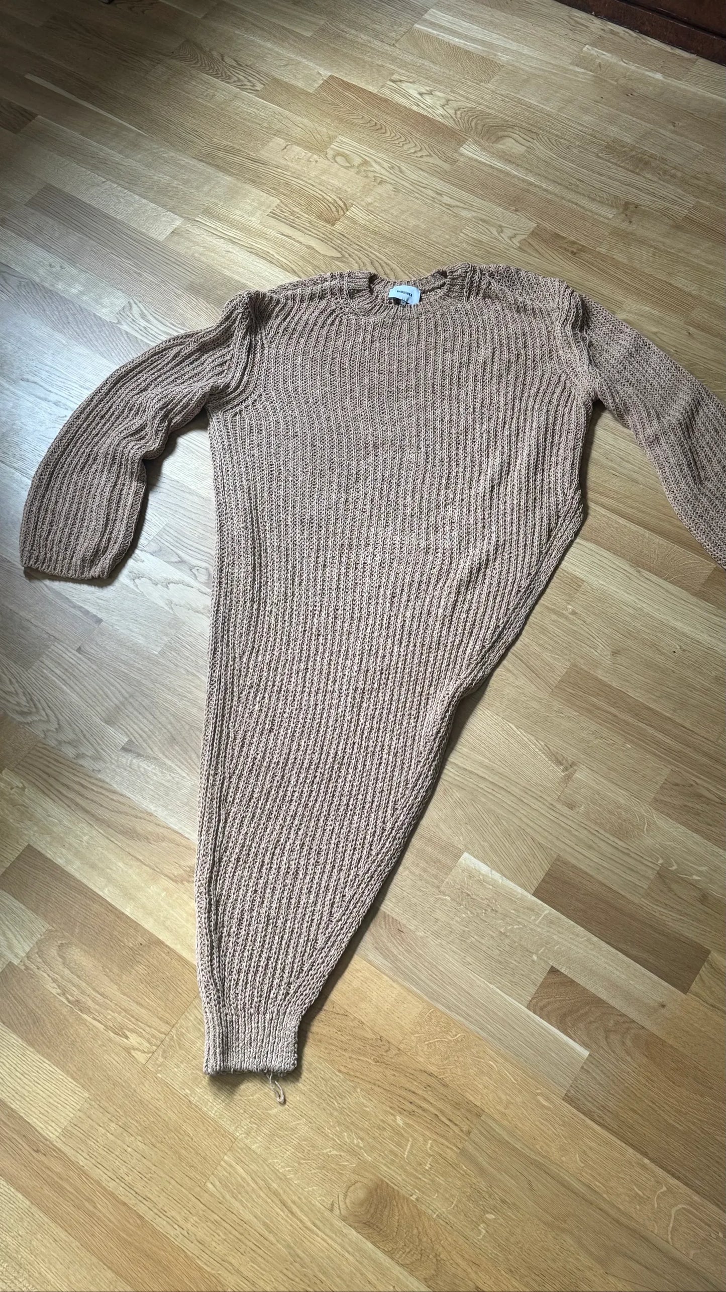 Nanushka Rodi Assymetric Cotton Knit Sweater