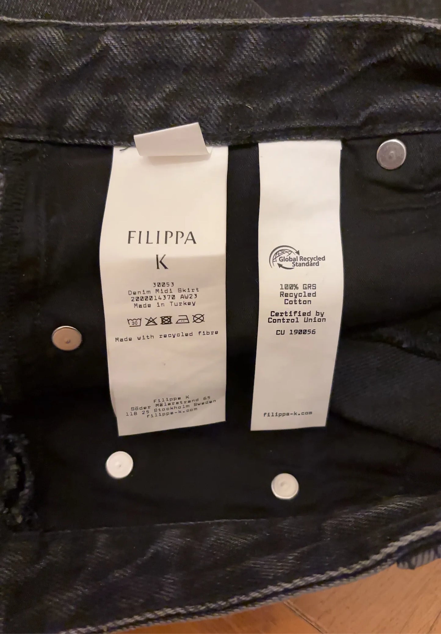 Filippa K Denim Midi Skirt