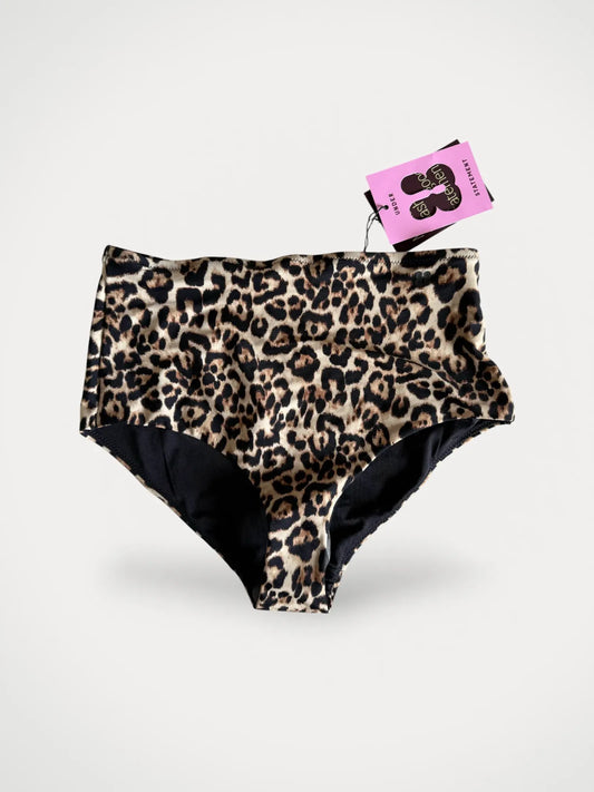 Highwaist Briefs Färg: Leopard Bikini