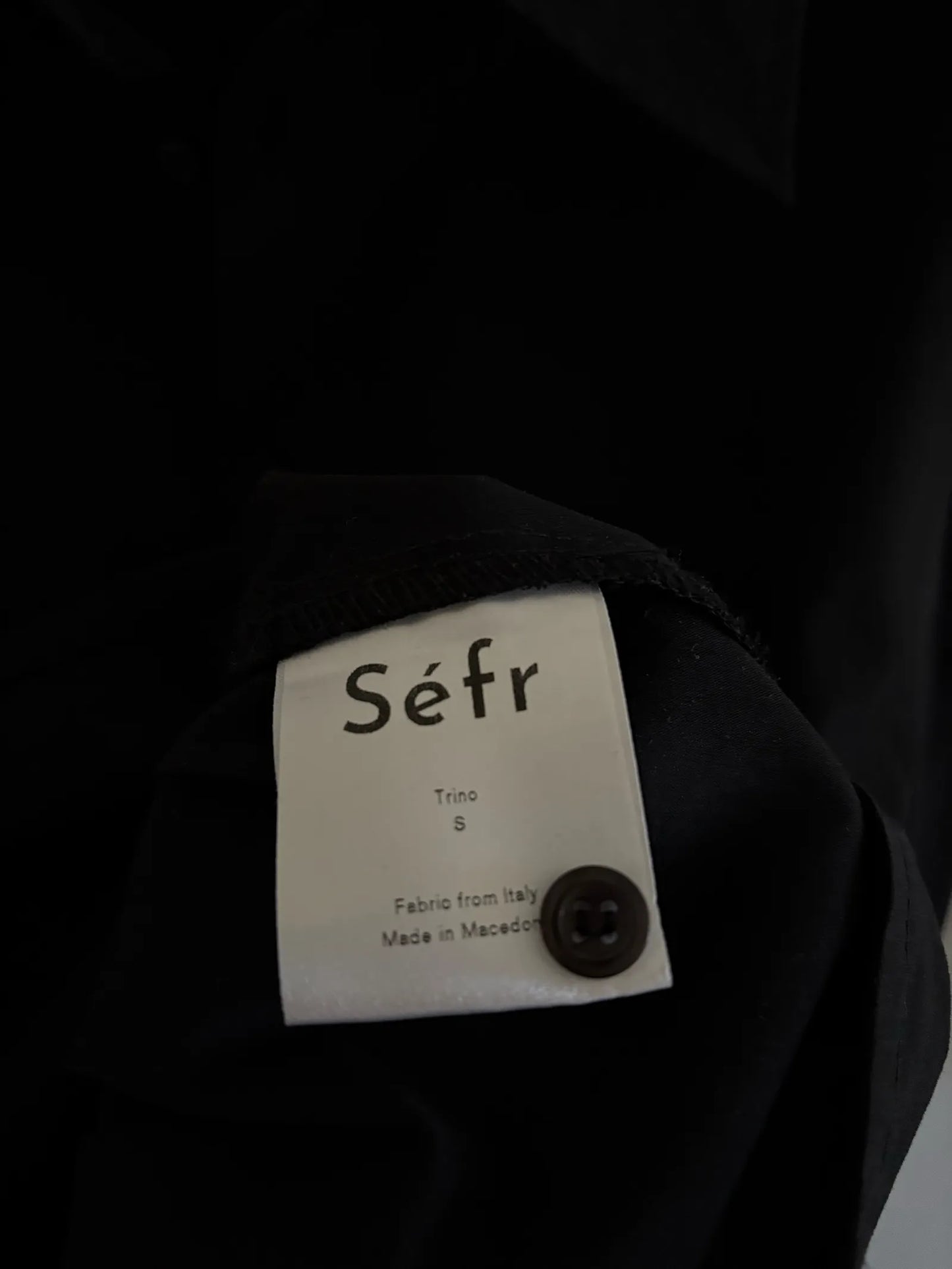 Séfr Trino Black Fine Cotton Shirt