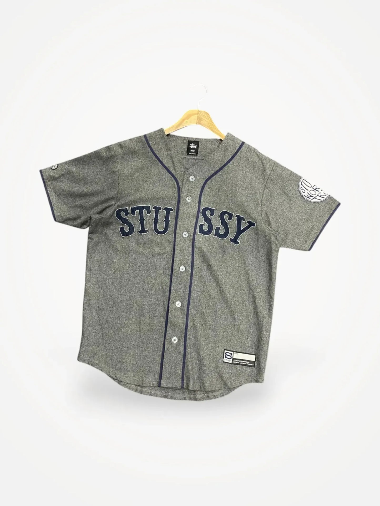 Stüssy Heather Grey Stüssy Baseball Jersey Shirt