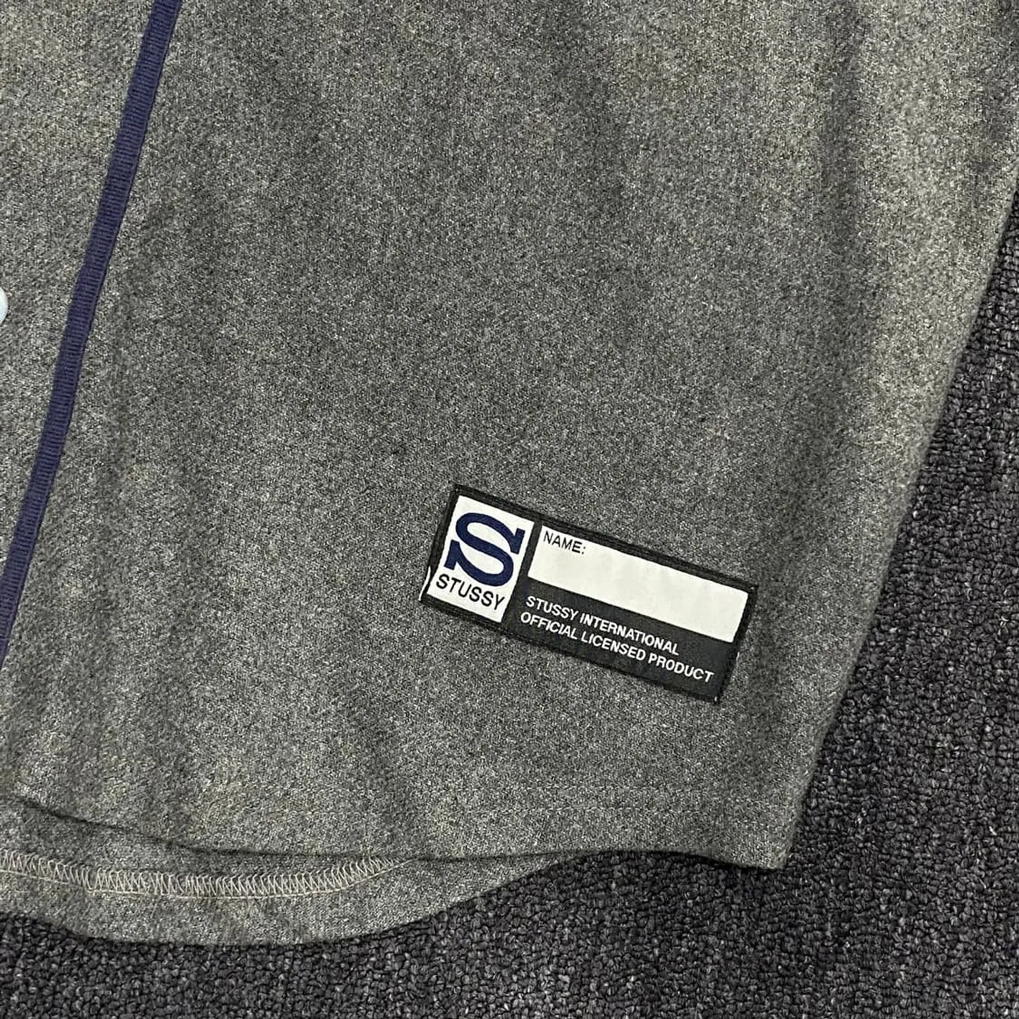 Stüssy Heather Grey Stüssy Baseball Jersey Shirt