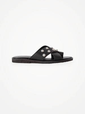Blankens Mette With Pearls Black Sandals