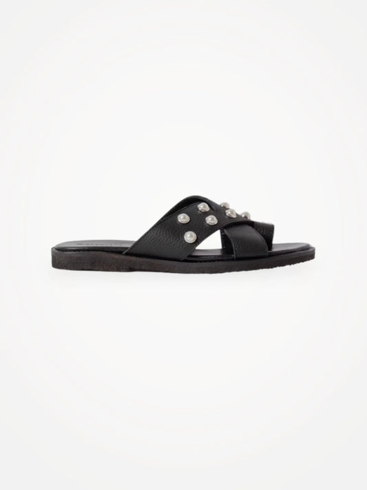 Blankens Mette With Pearls Black Sandals