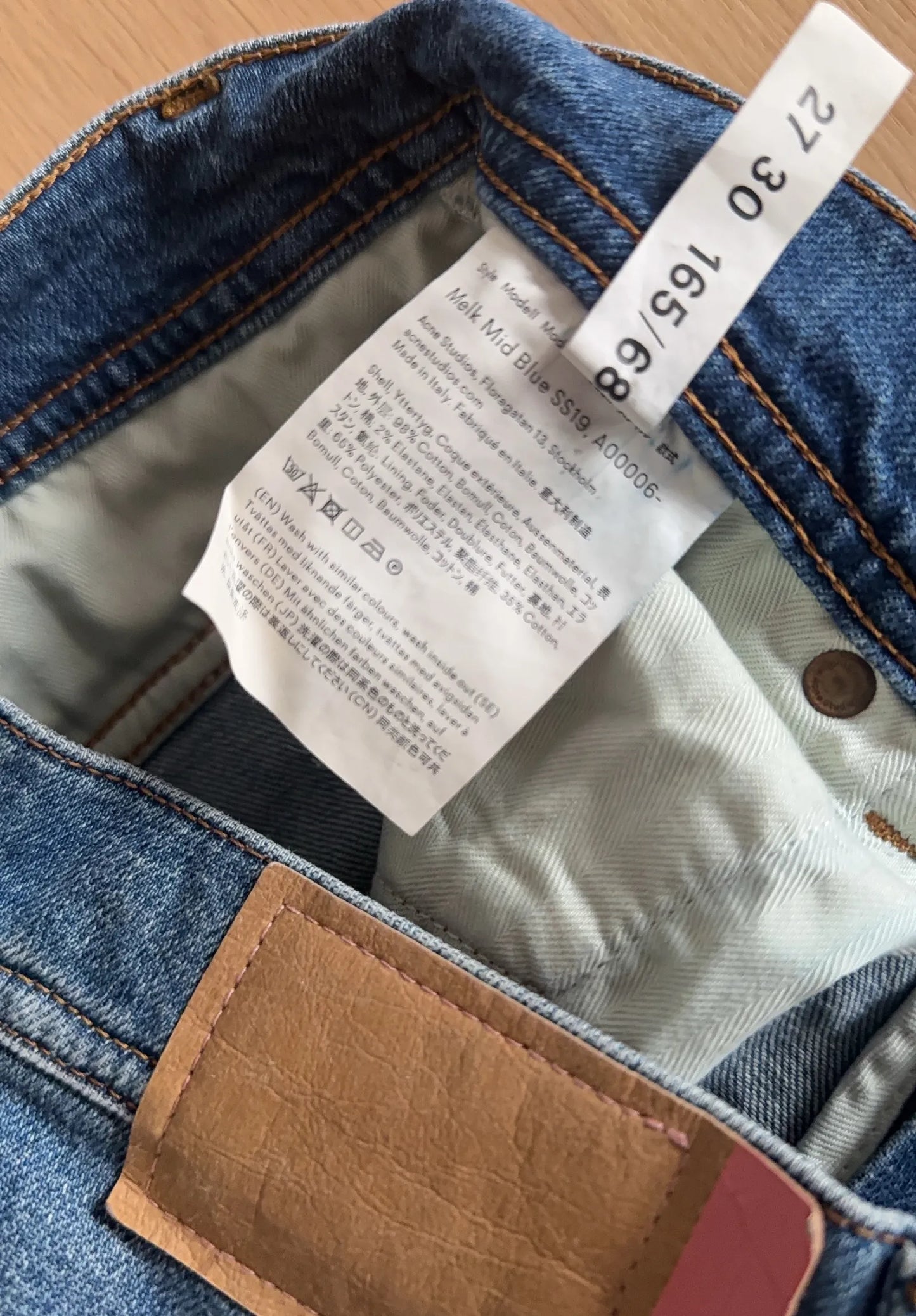 Acne Studios Melk Mid Blue Jeans