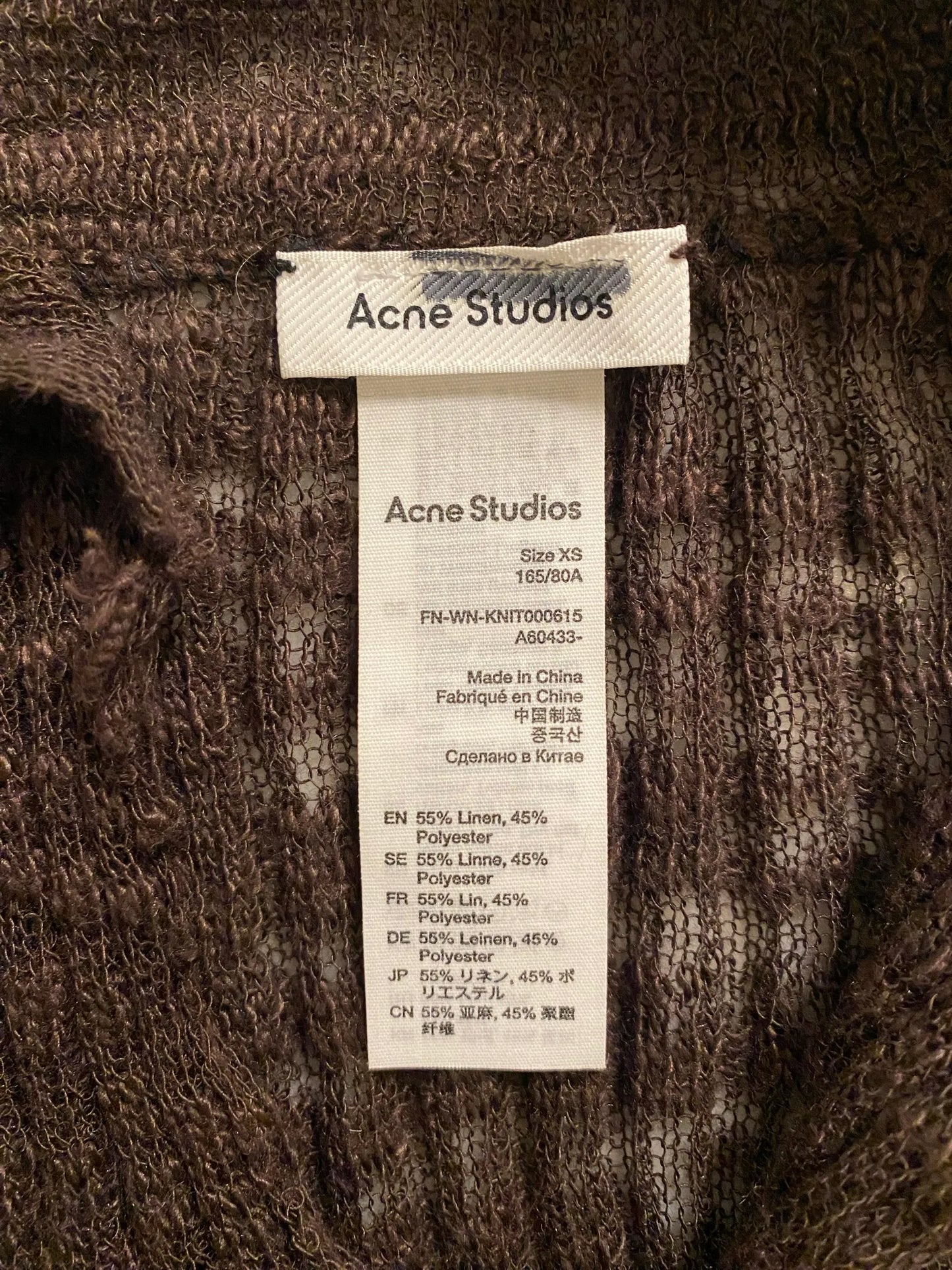 Acne Studios Linen Rib Sweater