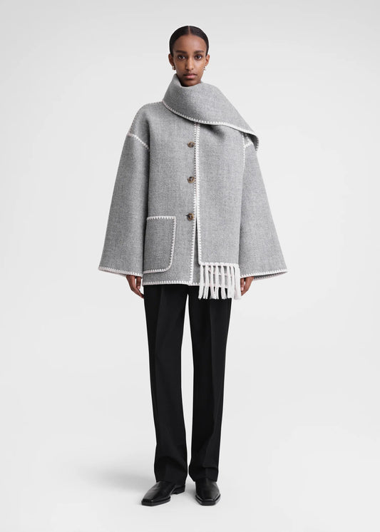 Toteme Embroidered Scarf Jacket Jacket