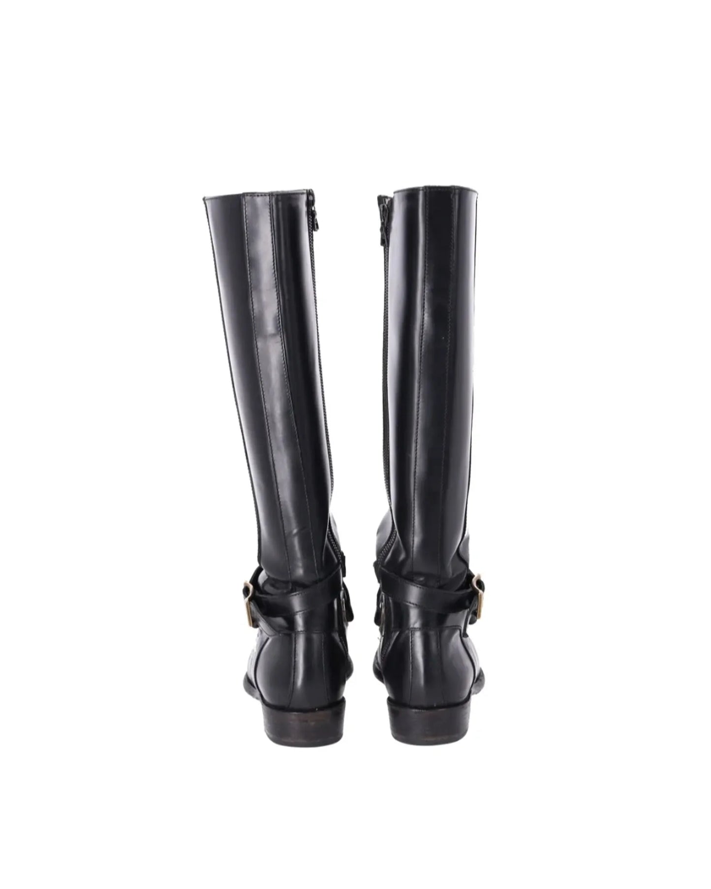 Burberry Adelaide Bridle Flat Knee-high Riding-skinnboots